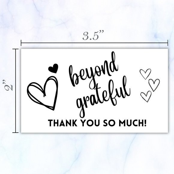 ♥️ 5x25 / 50 Thank Thank You Cards - Picture 4 of 4
